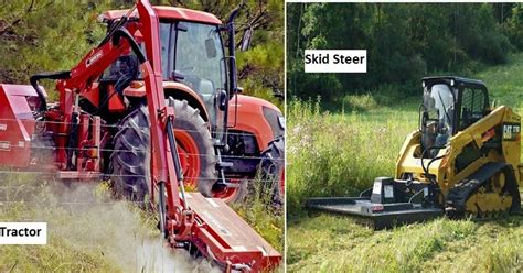 skid steer vs tractor for bush hogging|brush attachment for skid steer.